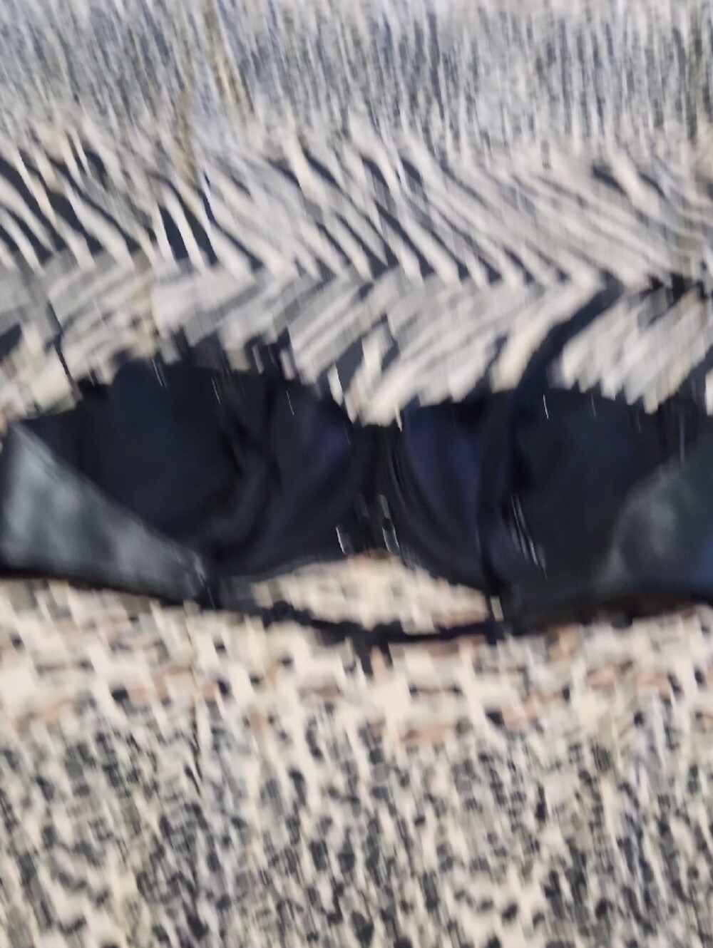Frederick's of Hollywood Black Faux Leather Bustier Bra. - Picture 3 of 4